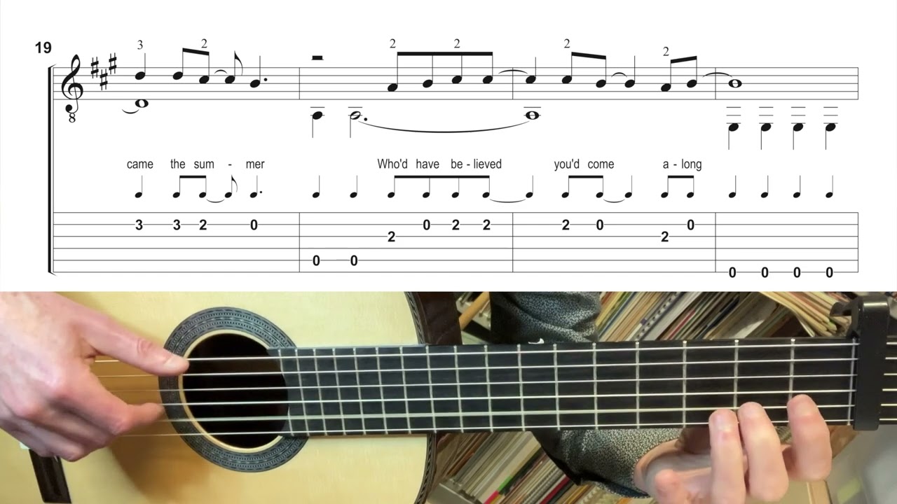 Sweet Caroline - Neil Diamond (Easy Guitar Arrangement With Tabs) - YouTube