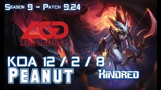 LGD Peanut KINDRED vs NIDALEE Jungle - Patch 9.24 KR Ranked