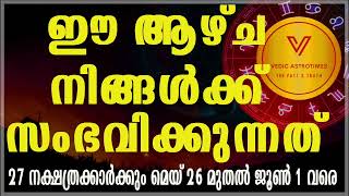 ഈ ആഴ്ച 26 May to 1st June നിങ്ങൾക്ക്  സംഭവിക്കുന്നത് Weekly prediction of 12 Signs#vedicastrotimes