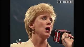 Triple H Vs Linda And Shane Mcmahon W The Rock Linda Slaps Stephanie