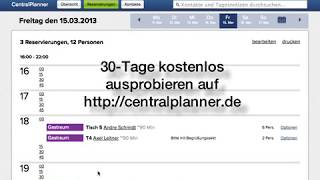 CentralPlanner | Reservierungen anlegen mit dem einfachen Reservierungssystem