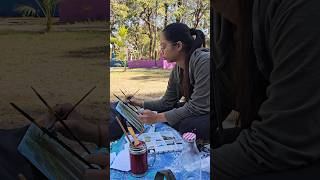 Live painting in the Nature part - 1#livepainting #naturepainting #shorts #shivanijaiswalart