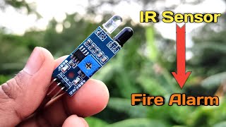 DIY | IR sensor to Fire Alarm, How to make Fire Alarm circuit using IR sensor, Transistor, buzzer