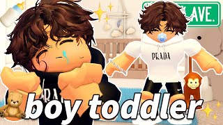 Realistic CUTEST BOY TODDLERS Tutorial \u0026 Outfit Codes For Berry Avenue!