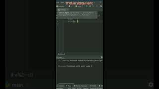 if else statement | python if else | python #shorts #ytshorts