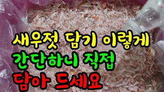 소래포구의 싱싱한 생새우로 새우젓 맛있게 담아보세요