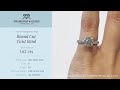 1.62 ct round brilliant twist band engagement ring