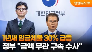 1년새 임금체불 30% 급증…정부 \