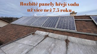 Poškozené FV panely stále dodávají energii a ohřívají vodu