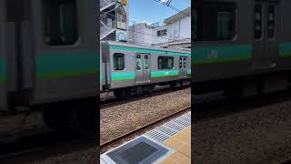 南柏駅を高速通過する常磐線E231系　#shorts