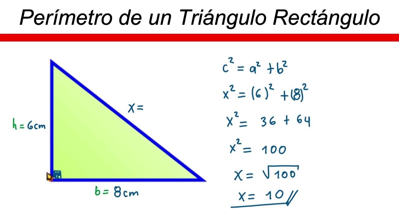 Calcula El Area Y El Perimetro De Un Triangulo Rectangulo - Printable ...