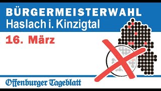 Podiumsdiskussion zur Bürgermeisterwahl in Haslach