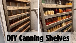 Finishing Basement #29: DIY Canning Storage Shelves | Food Storage Room Tour!