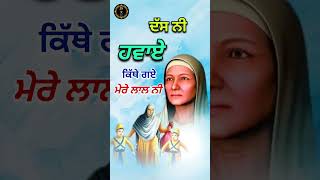 ਦਸ ਨੀ ਹਵਾਏ ਕਿੱਥੇ ਗਏ ਮੇਰੇ ਲਾਲ ਨੀ#trending #kavita #matagujarkaurji #chaarsahibzaade #viralshort