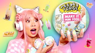 MAKING MINI FOOD! MiniVerse Cafe Donuts, Boba, Drinks and More!!