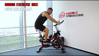 HomeFitnessCode Indoor Exercise Bike with LCD Display for Starting shaping your leg muscles (2021)