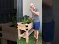 Check out this DIY elevated garden bed we designed! Great build for backyards! #woodworkingplans