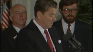 President Reagan’s Signing the Human Rights Proclamation in the East Room on December 10, 1982