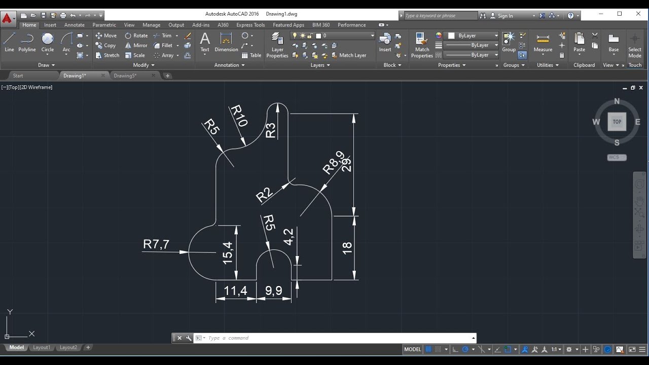 Autocad Drawing Tutorial For Beginners 2 Youtube