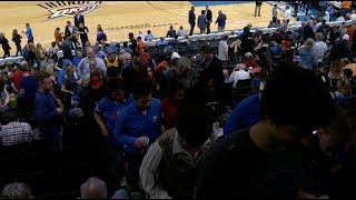 Fans Exit Chesapeake Energy Arena After Thunder-Jazz Game Is Postponed