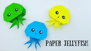 How To Make Easy Origami Paper Jellyfish For Kids / Paper Craft / Paper Craft Easy / KIDS crafts