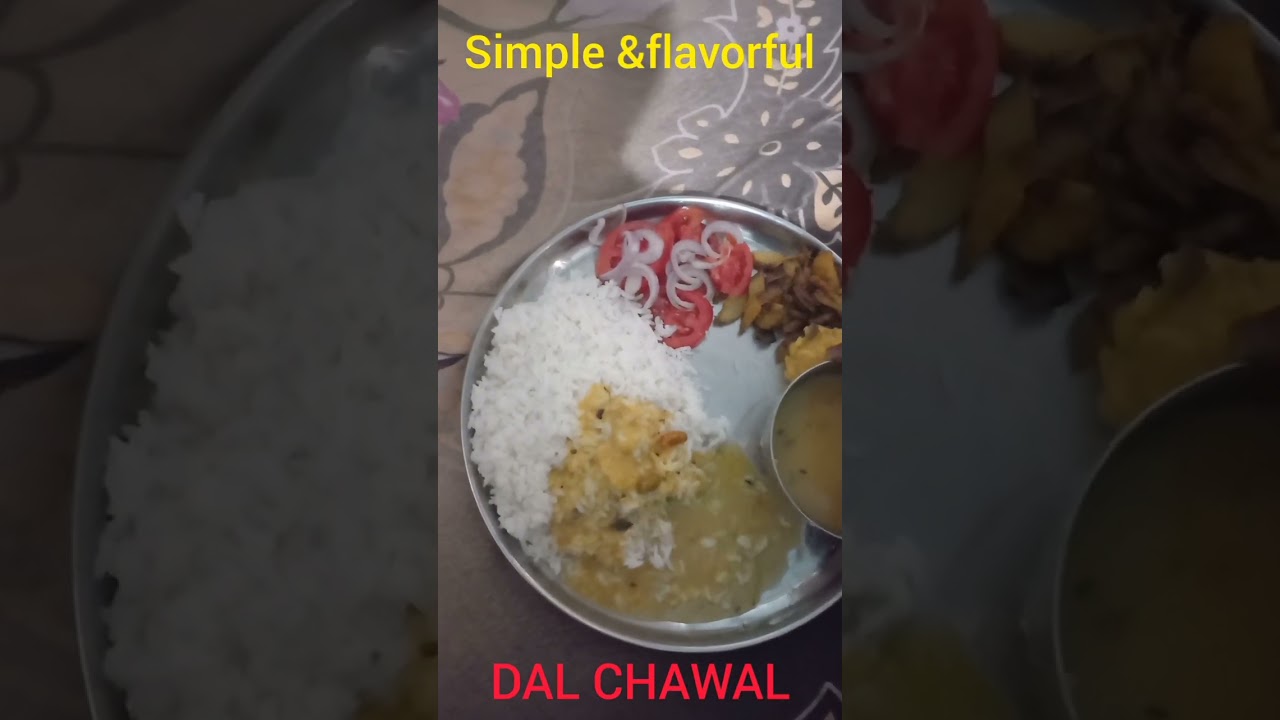 Simple and favourable Dal chawal #vegthali #daal #chawal #simplefood #food #shorts #shortvideo