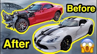 Completely Rebuilding a Wrecked 2017 Dodge Viper From Scratch! Frame Swap!
