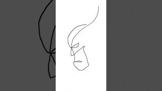Drawing Of Wolverine Logan From One Line Art | How To Draw Wolverine X-Men - Marvel.#shorts