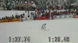 Michela Figini wins downhill (Megeve 1984)