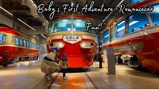 Baby’s first adventure at the Romancecar Museum! He loved the Enoden train! 🚆🥰with family