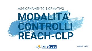 Modalità controlli REACH-CLP