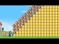 Can Mario Jump Over 999 Item Blocks and Beat 999 Goombas in New Super Mario Bros. Wii ?