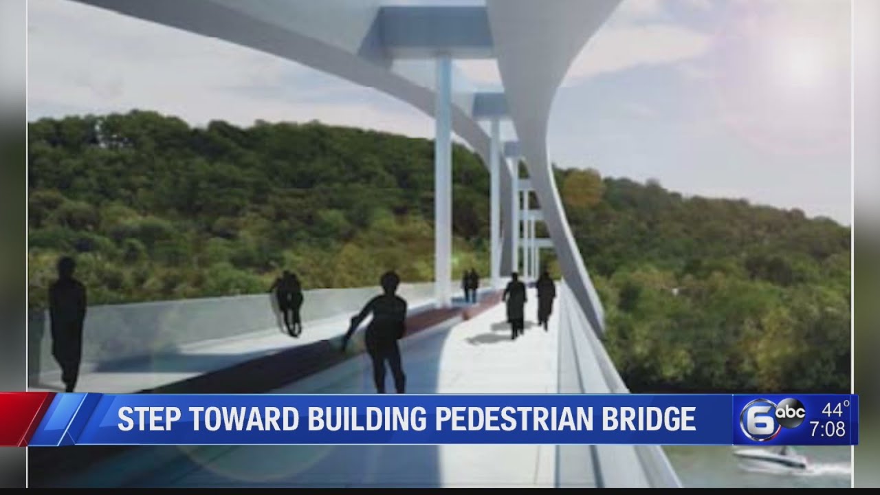 Step Toward Building Pedestrian Bridge - YouTube