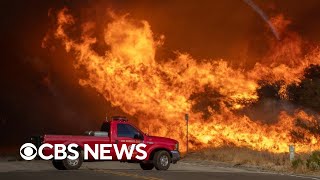 A look at latest wildfire conditions in Los Angeles area as Hughes Fire grows