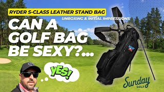 Sunday Golf Ryder S-Class Leather Stand Bag Unboxing!