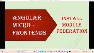 3. Angular Micro-Frontends - Add Module Federation #microfrontends #angular #angularmfe