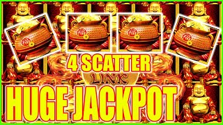 Finally 4 Scatter Retrigger! HUGE JACKPOT Panda Magic High Limit Dragon Link Slot