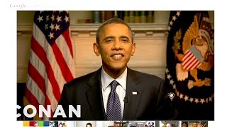 Obama's Google Hangout Surprise Guest | CONAN on TBS
