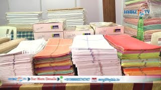 Ponduru Khaddar Dhotis | Traditional Khadi wear | Saras Fair 2018 Hyderabad | Hybiz TV