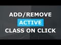 Add Remove Active Class On Click - Html CSS and Javascript