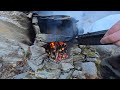 kura🍗 soĽ🍚 a bylinky🥗 ŠĽape to jak hodinky ⌚️⏱️ 🔥🌲 food in nature slovakia 🌲🔥