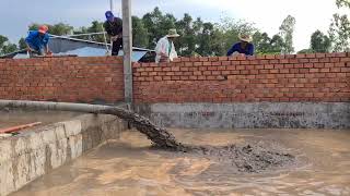 Bơm cát vào nền nhà cấp 4 ở miền Tây/Pumping sand into the house foundation level 4