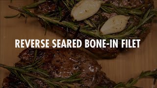 Reverse-Seared Certified Piedmontese Bone-In Filet Mignon