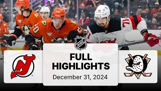 NHL Highlights | Devils vs. Ducks | December 31, 2025