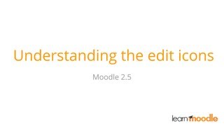 Moodle edit icons