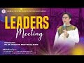 LEADERS MEETING GKII PUSAT MEDAN | JUMAT, 6 DESEMBER 2024