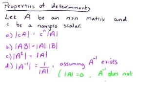 Sec 3.2 More properties of determinants