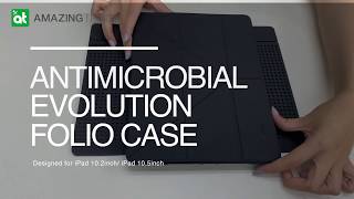 AMAZINGTHING | Antimicrobial Evolution Folio Case for iPad 10.2 inch / 10.5 inch