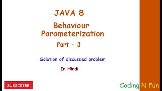 Behaviour Parameterization in java 8 hindi | Strategy Design Pattern | Predicate Java 8