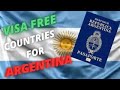 ✅2023 VisaFree Countries For Argentinian  Passport Holders✅